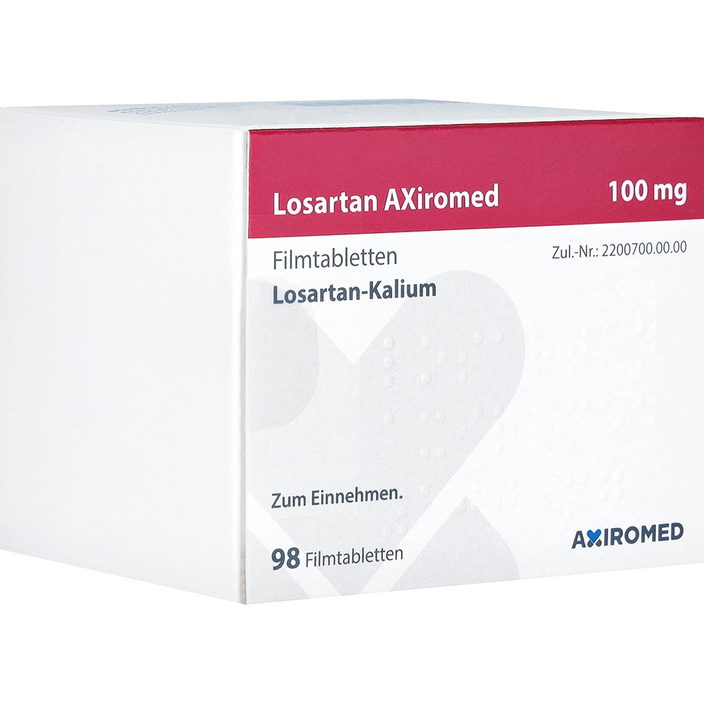 Losartan Axiromed 100 mg Filmtabletten, 98 St.
