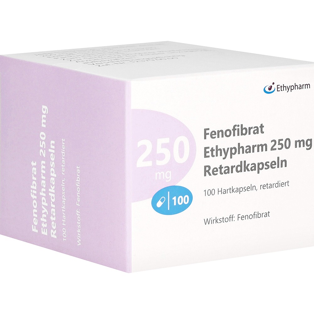 Fenofibrat Ethypharm 250 mg Retardkapsel, 100 St.