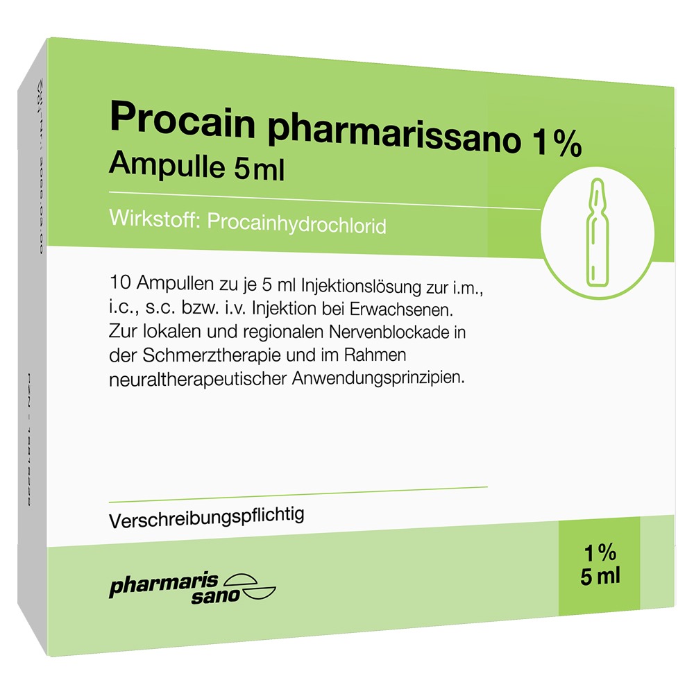 Procain Pharmarissano 1% Inj.-Lsg.Ampull, 10 x 5 ml