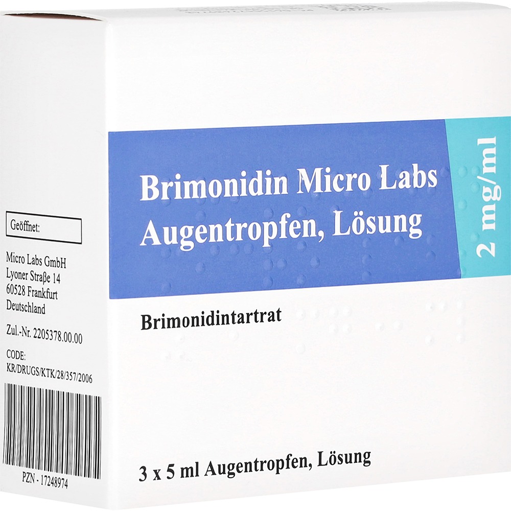 Brimonidin Micro Labs 2 mg/ml Augentropf, 3 x 5 ml