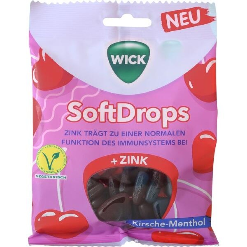 WICK Softdrops Wetterfest Kirsche-Mentho, 90 g