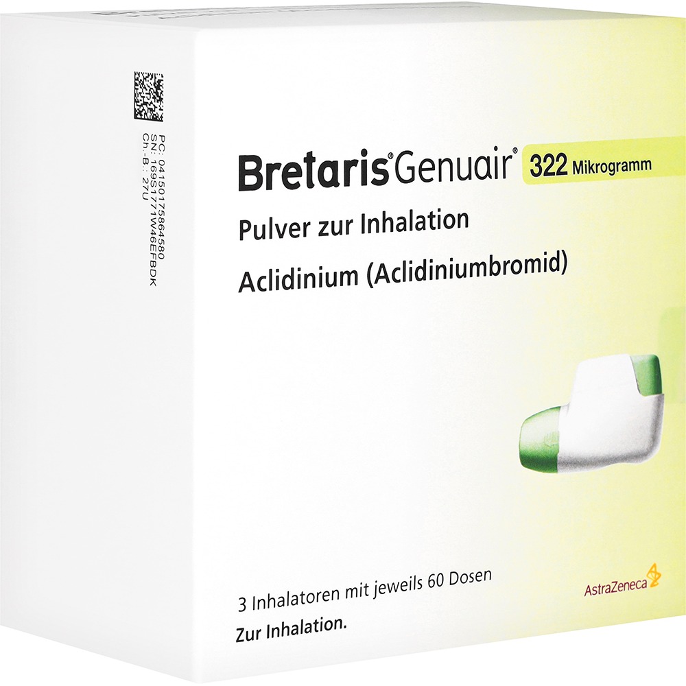 Bretaris Genuair 322 µg Pulver z.Inhalat, 3 St.