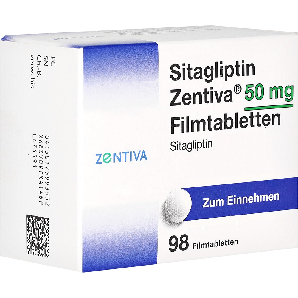 Sitagliptin Zentiva 50 mg Filmtabletten, 98 St.