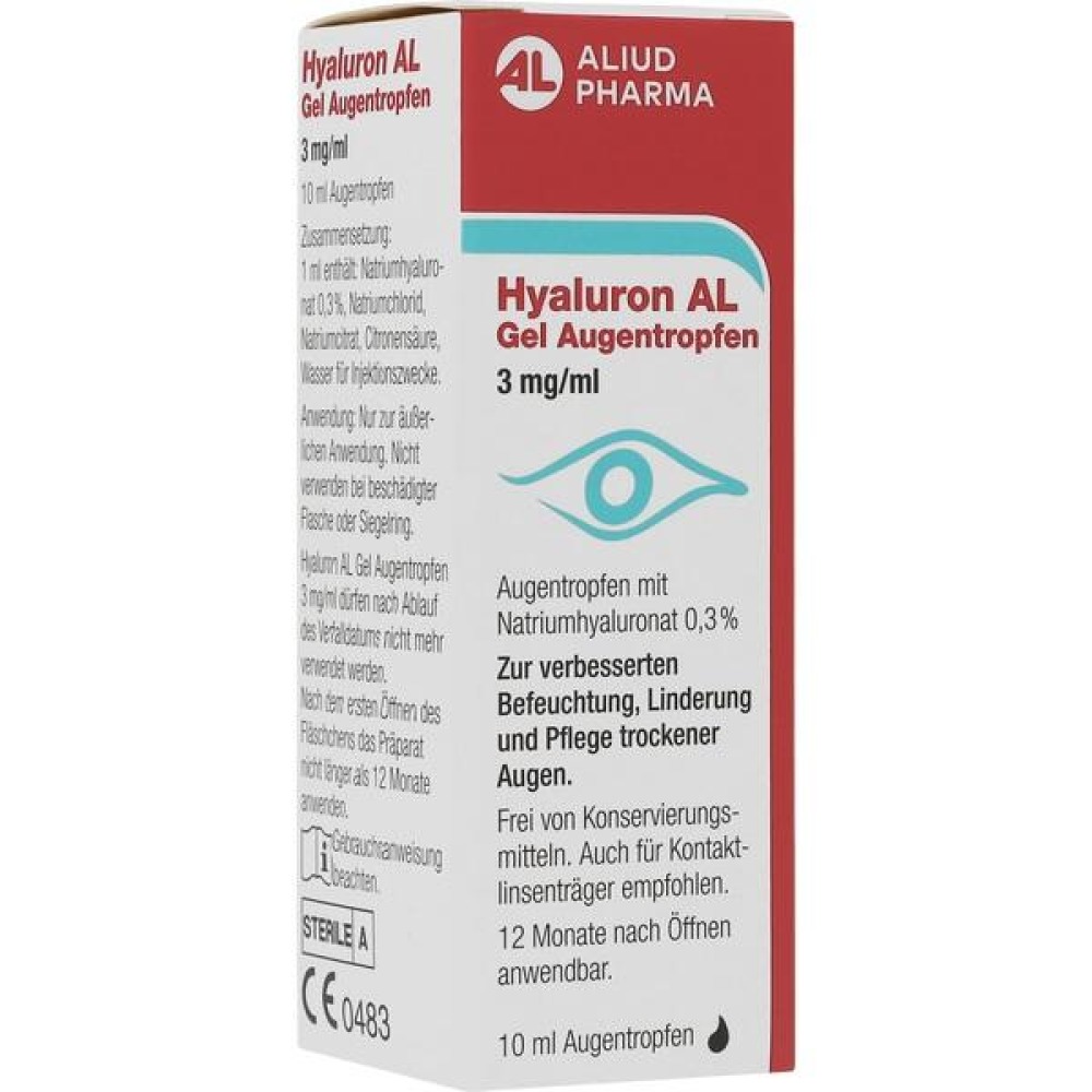 Hyaluron AL Gel Augentropfen 3 mg/ml, 1 x 10 ml
