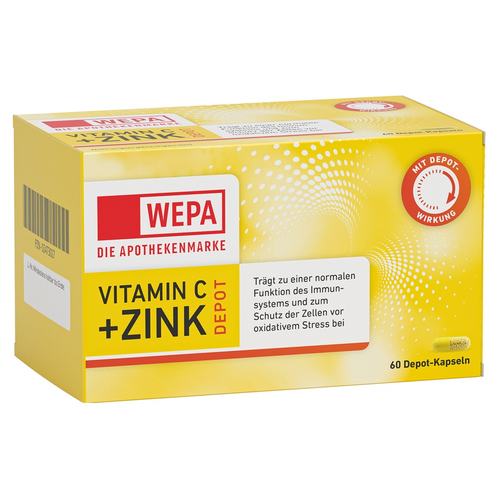 WEPA Vitamin C+zink Kapseln, 60 St.