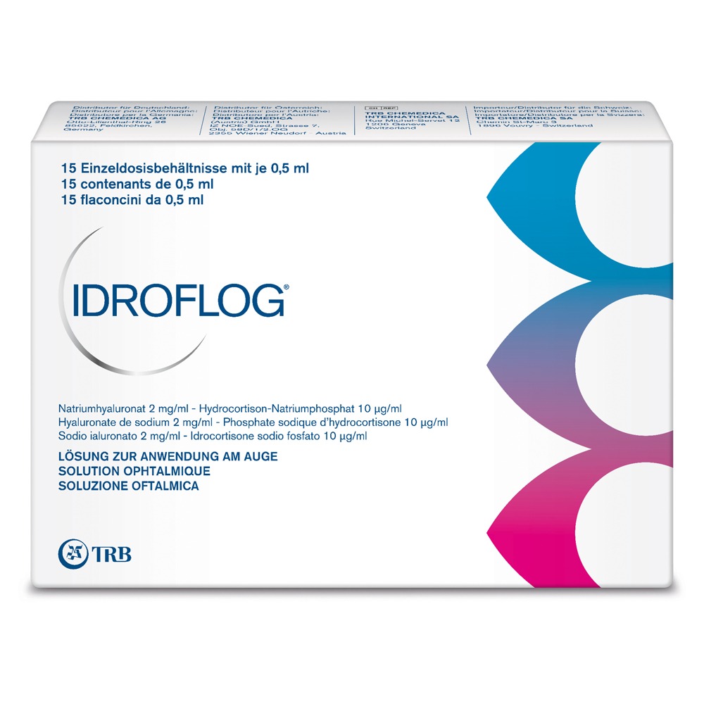 Idroflog Augentropfen in Einzeldosispipe, 15 x 0,5 ml