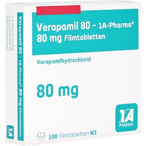 Abbildung: Verapamil 80-1a Pharma Filmtabletten, 100 St.