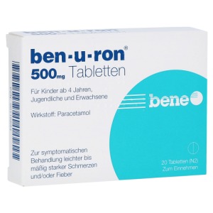 Abbildung: Ben-u-ron 500 mg Tabletten, 20 St.