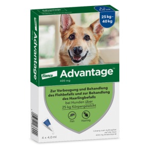 Abbildung: Advantage 400 für Hunde ab 25 Kg, 1 x 4 St.