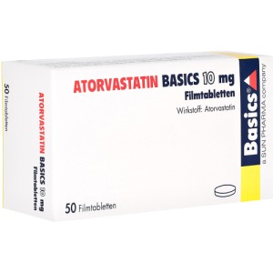 Atorvastatin Basics 10 mg Filmtabletten, 50 St.