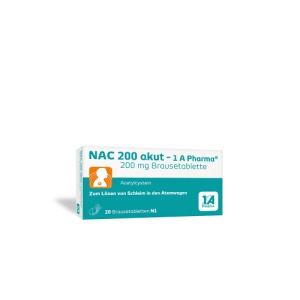 Abbildung: NAC 200 Akut-1 A Pharma Brausetabletten, 20 St.