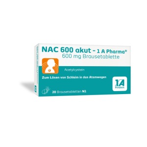 Abbildung: NAC 600 Akut-1 A Pharma Brausetabletten, 20 St.