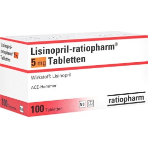 Lisinopril-ratiopharm 5 mg Tabletten, 100 St.