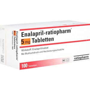 Enalapril-ratiopharm 5 mg Tabletten, 100 St.