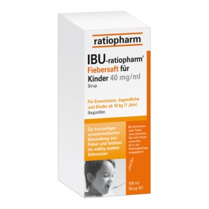 Abbildung: IBU ratiopharm Fiebersaft für Kinder 4%, 100 ml