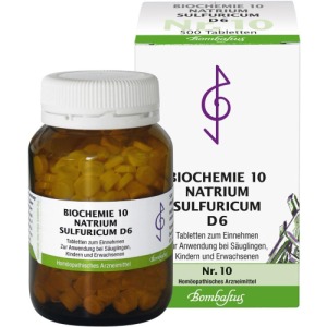 Abbildung: Biochemie 10 Natrium sulfuricum D 6 Tabl, 500 St.
