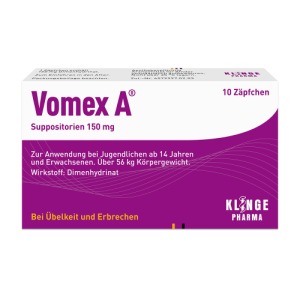 Abbildung: Vomex A® Suppositorien 150 mg, 10 St.