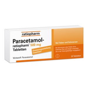Abbildung: Paracetamol ratiopharm 500 mg, 20 St.