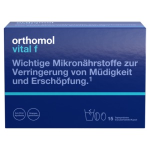 Abbildung: orthomol vital f 15 Granulat/Tablette/Kapsel Orange, 1 St.