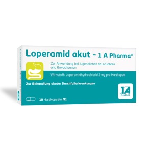 Abbildung: Loperamid Akut-1 A Pharma Hartkapseln, 10 St.