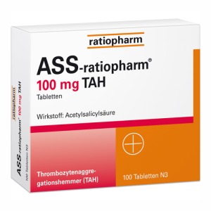 Abbildung: ASS ratiopharm 100 mg TAH, 100 St.