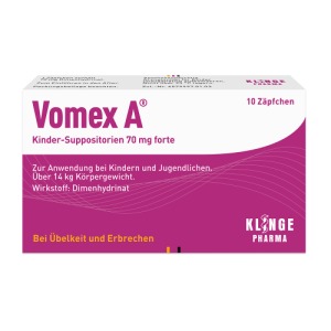 Abbildung: Vomex A® Kinder-Suppositorien 70 mg, 10 St.