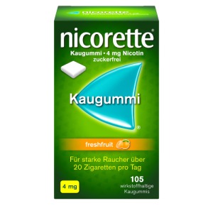 Abbildung: nicorette Kaugummi 4 mg freshfruit, 105 St.