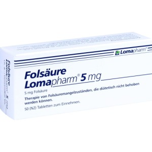 Abbildung: Folsäure Lomapharm 5 mg Tabletten, 50 St.