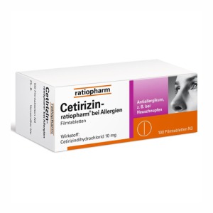 Abbildung: Cetirizin ratiopharm bei Allergien 10 mg, 100 St.