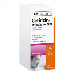 Abbildung: Cetirizin ratiopharm Saft, 75 ml