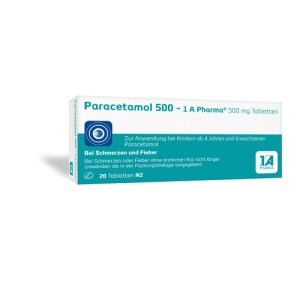 Abbildung: Paracetamol 500-1 A Pharma Tabletten, 20 St.