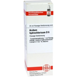 Abbildung: Acidum Hydrochloricum D 6 Dilution, 20 ml