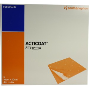 Abbildung: Acticoat 10x10 cm antimikrobielle Wundau, 5 St.
