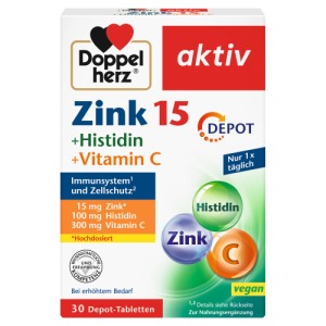 Abbildung: Doppelherz aktiv Zink + Histidin + Vitamin C Depot, 30 St.