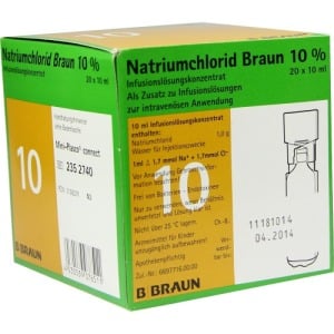 Natriumchlorid 10% Braun MPC Infusionsls, 20 x 10 ml