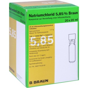 Natriumchlorid 5,85% Braun MPC Infusions 20X20 ml