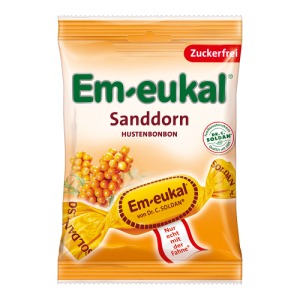 Abbildung: EM Eukal Bonbons Sanddorn zuckerfrei, 75 g