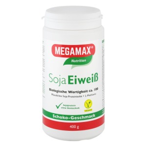 Abbildung: MEGAMAX Soja Eiweiss Schoko VEGAN, 400 g