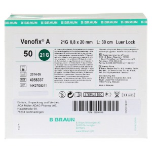 Abbildung: Venofix A Venenpunktionsbest.21 G 0,8 mm, 50 St.