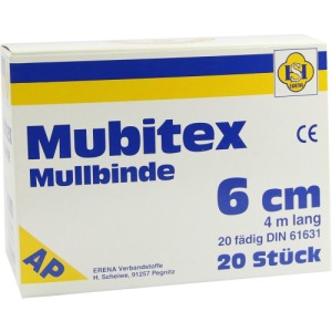 Mubitex Mullbinden 6 cm ohne Cello 20 St