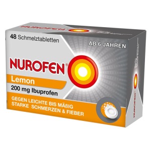 Abbildung: Nurofen 200 mg Schmelztabletten Lemon, 48 St.