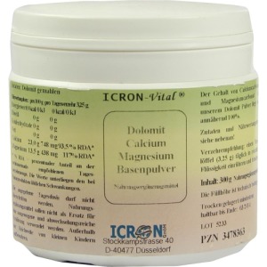 Abbildung: Dolomit Calcium Magnesium Basenpulver Icron Vital, 300 g