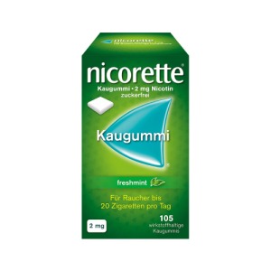 Abbildung: nicorette Kaugummi 2 mg freshmint, 105 St.