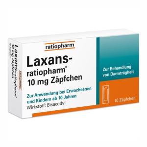 Abbildung: Laxans ratiopharm 10 mg Zäpfchen, 10 St.