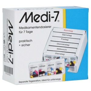 Abbildung: MEDI 7 Medikamentendosierer für 7 Tage weiß, 1 St.