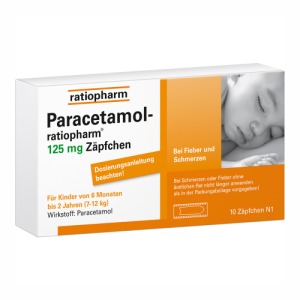 Abbildung: Paracetamol ratiopharm 125 mg, 10 St.