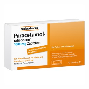 Abbildung: Paracetamol ratiopharm 1.000 mg, 10 St.