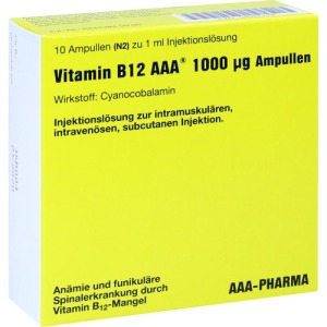 Abbildung: Vitamin B12 AAA 1000 µg Ampullen, 10 x 1 ml