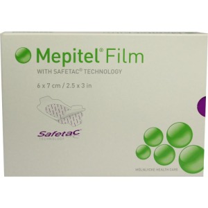Mepitel Film Folienverband 6x7 cm 10 St