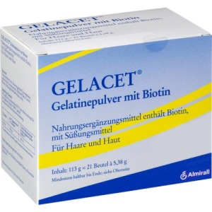 Abbildung: Gelacet Gelatinepulver mit Biotin im Beu, 21 St.